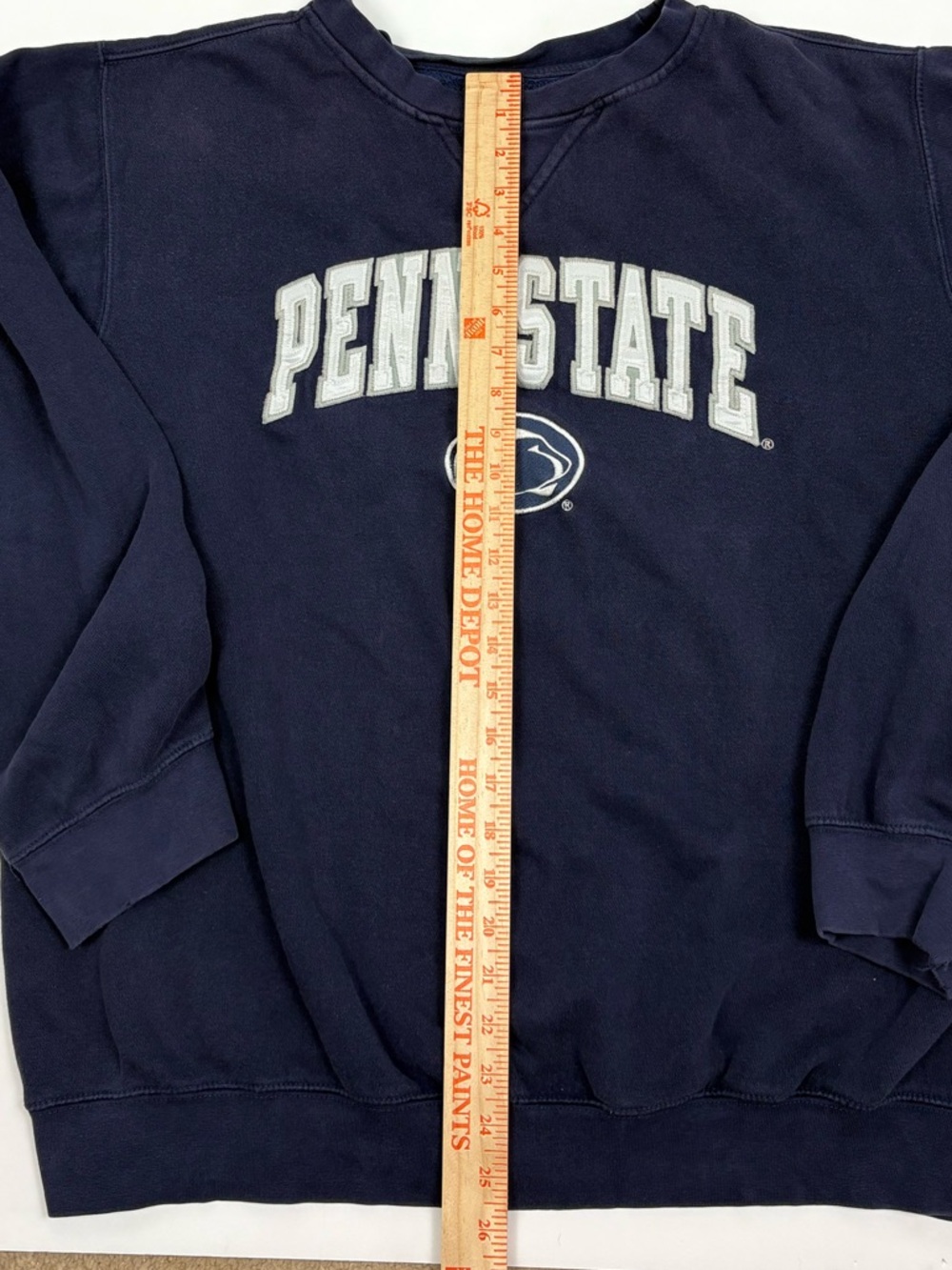 Penn State Navy Blue Crewneck Sweatshirt - Collegiate Men's - perfectly worn - Picture 9 of 9